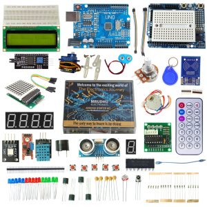 Arduino Uno R3 super Starter Kit with RFID & Sensors | Beginner Learning Kit for Robotics, IoT, Programming & DIY Electronics Projects (SMD)